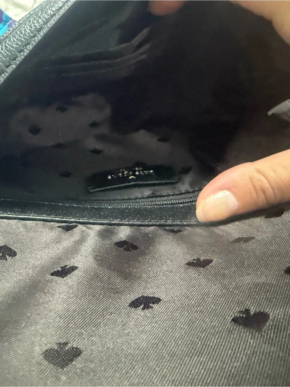 Kate Spade Black Pebbled Leather Saddle Shoulder Bag